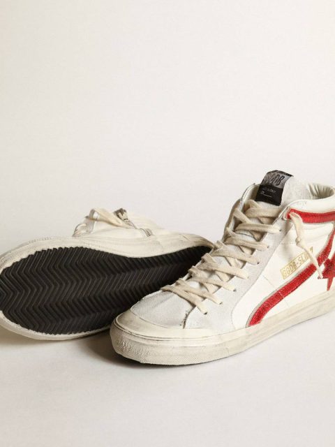 Slide With A Red Laminated Leather Star And Flash Slide Golden Goose Women - Image 4