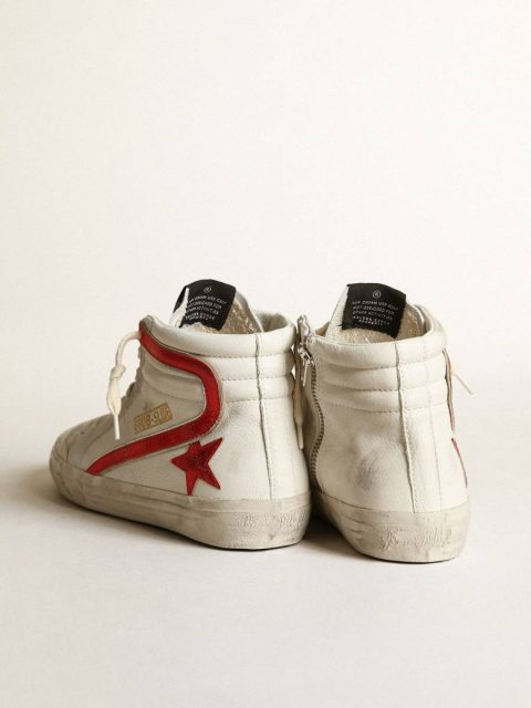 Slide With A Red Laminated Leather Star And Flash Slide Golden Goose Women - Image 5