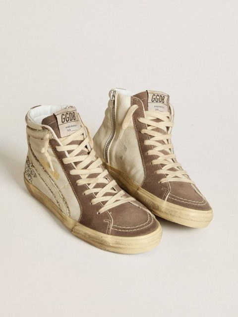 Slide Women Slide In Nappa With Glitter Star And Patent Leather Flash Golden Goose - Image 2
