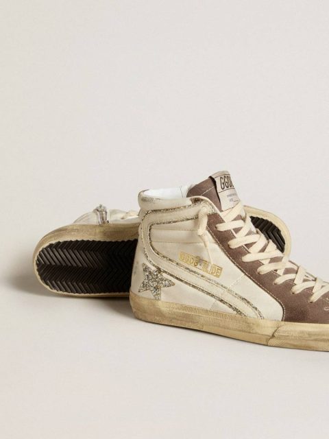 Slide Women Slide In Nappa With Glitter Star And Patent Leather Flash Golden Goose - Image 3