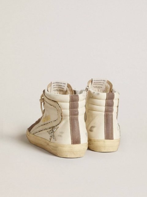 Slide Women Slide In Nappa With Glitter Star And Patent Leather Flash Golden Goose - Image 4