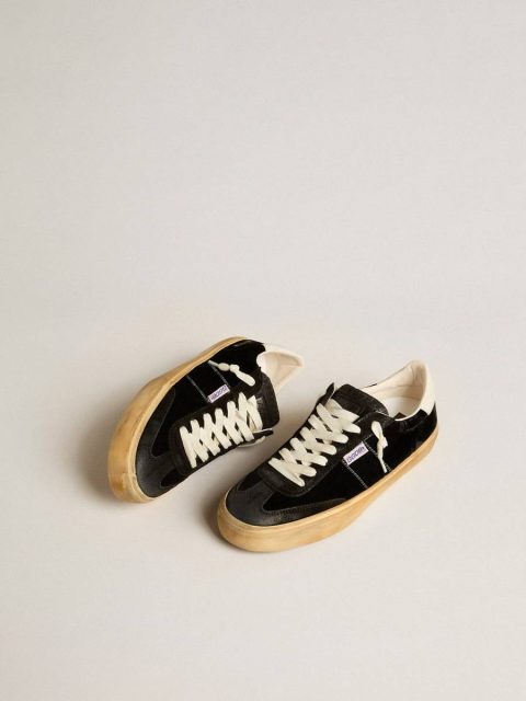 Soul Star In Black Velvet With White Leather Heel Tab Ggdb Classics Women Golden Goose - Image 2