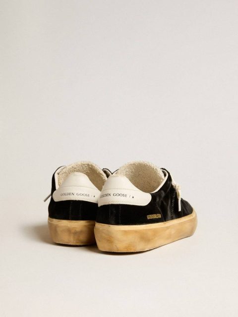 Soul Star In Black Velvet With White Leather Heel Tab Ggdb Classics Women Golden Goose - Image 5