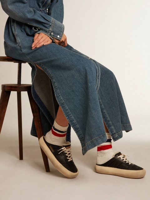 Space-Star Golden Goose Women Women's Space-Star Sabots With Leather Star And Shearling Lining - Image 3