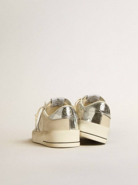 Stardan In Nappa With Silver Mirror-Effect Star And Heel Tab Women Golden Goose Stardan - Image 4