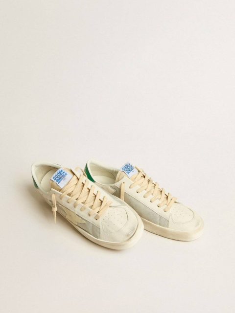 Stardan Men Golden Goose Stardan In White Nappa Leather With Cream-Colored Leather Star - Image 2