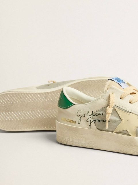 Stardan Men Golden Goose Stardan In White Nappa Leather With Cream-Colored Leather Star - Image 4