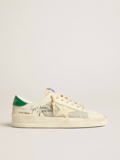 Stardan Men Golden Goose Stardan In White Nappa Leather With Cream-Colored Leather Star