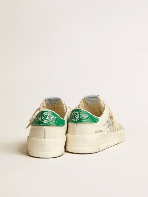 Stardan Men Golden Goose Stardan In White Nappa Leather With Cream-Colored Leather Star - Image 5