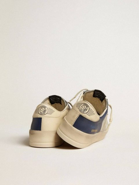 Stardan Men Men’s Stardan In Grey And Blue Leather With Cream-Colored Star And Heel Tab Golden Goose - Image 4