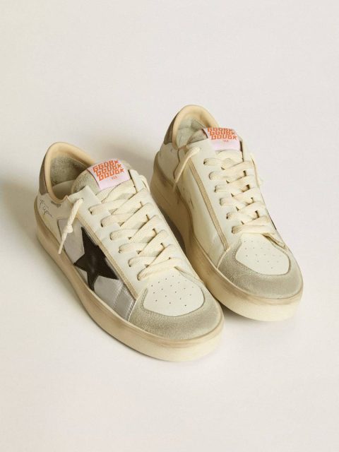 Stardan Men's Stardan In Leather And Nylon With Black Leather Star And Nubuck Heel Tab Men Golden Goose - Image 2