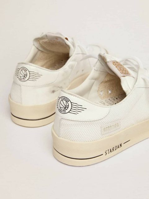 Stardan With White Leather And Mesh Inserts And Black Suede Star Women Golden Goose Stardan - Image 4