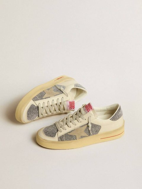 Stardan Women's Stardan In Suede With Sand Star And Silver Swarovski Crystal Inserts Golden Goose Women - Image 2