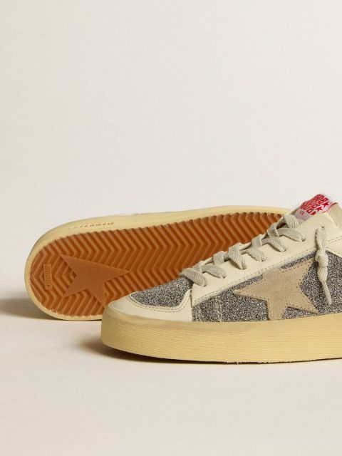 Stardan Women's Stardan In Suede With Sand Star And Silver Swarovski Crystal Inserts Golden Goose Women - Image 3