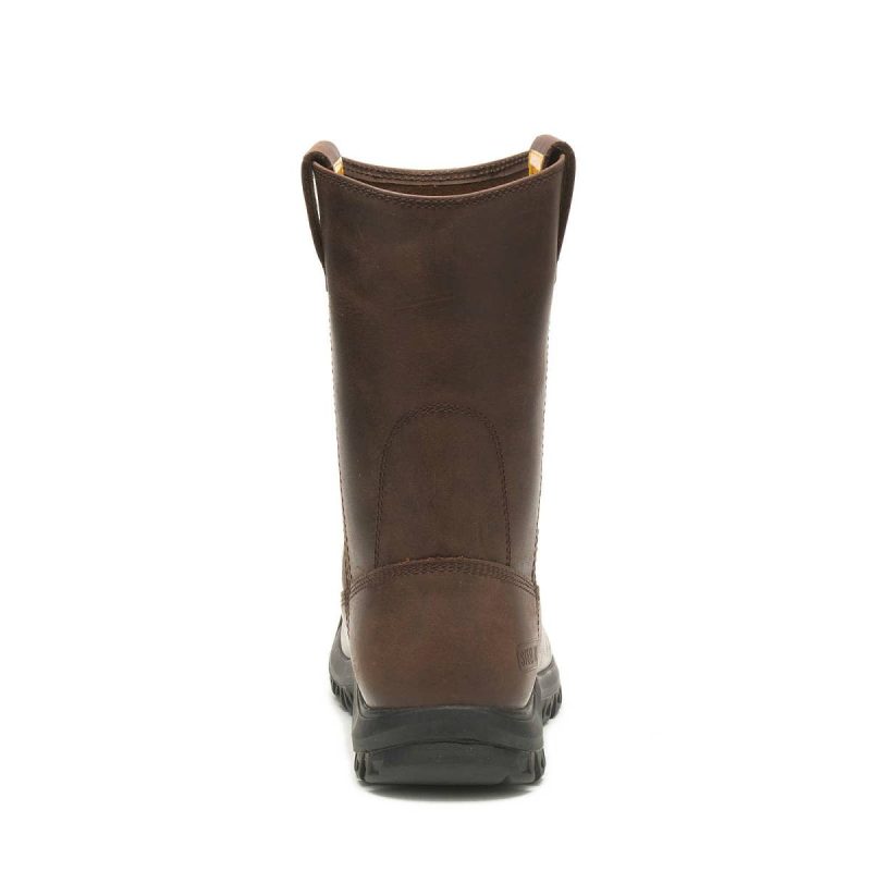 Summer Brown Men Cat Men's Drawbar Steel Toe Work Boot Boots - Image 5