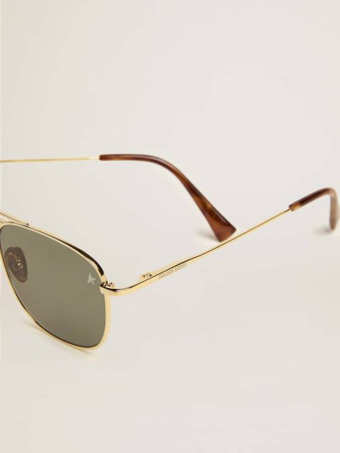 Sunglasses Aviator Sunglasses With Gold Frame And Green Lenses Golden Goose Gold Women - Image 2
