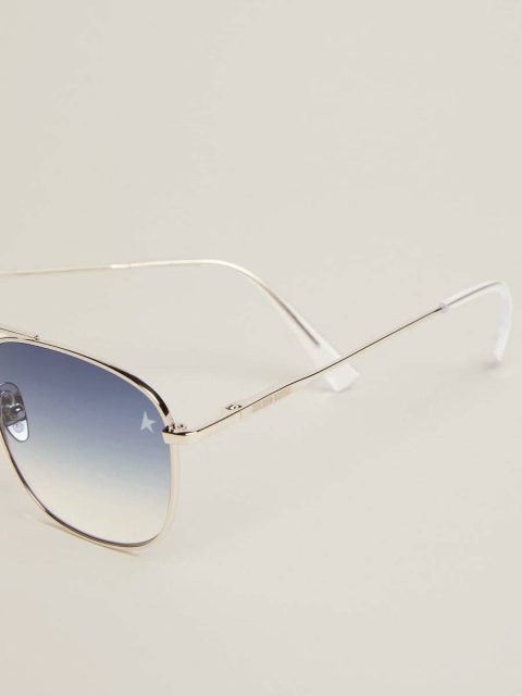Sunglasses Women Golden Goose Silver Sunframe Roger Aviator Model With Silver Frame - Image 2