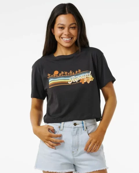 Sunset Crop Tee Women Tees & Tanks Rip Curl