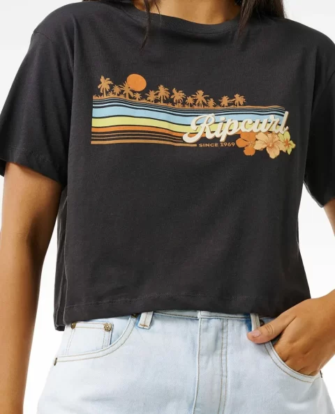 Sunset Crop Tee Women Tees & Tanks Rip Curl - Image 5