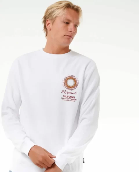 Sunset Desto Crew Rip Curl Mens Hoodies & Fleece