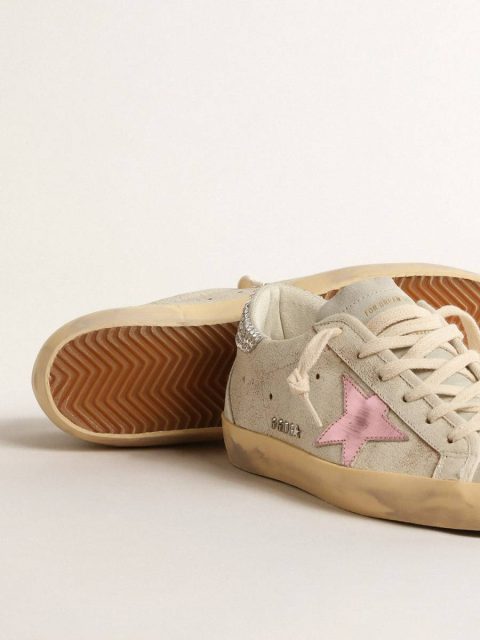 Super-Star Ecru Golden Goose Super-Star Ltd In Ecru With Swarovski Crystal Heel Tab Women - Image 3