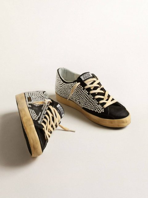 Super-Star Golden Goose Super-Star Ltd With Swarovski Crystals And Black Leather Star Women - Image 2