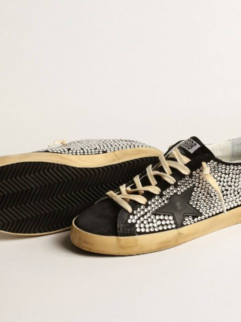 Super-Star Golden Goose Super-Star Ltd With Swarovski Crystals And Black Leather Star Women - Image 4