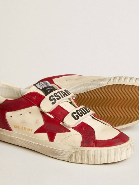 Super-Star Golden Goose Women's Old School In Nappa With Red Nubuck Star And Nappa Heel Tab Women - Image 3