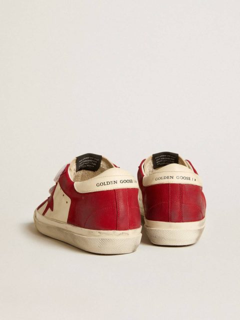 Super-Star Golden Goose Women's Old School In Nappa With Red Nubuck Star And Nappa Heel Tab Women - Image 4