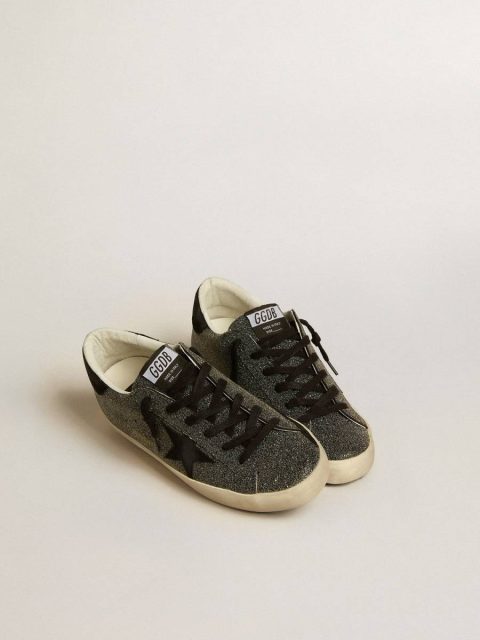 Super-Star Golden Goose Women’s Super-Star In Black Swarovski Crystals With Black Suede Star Women - Image 2