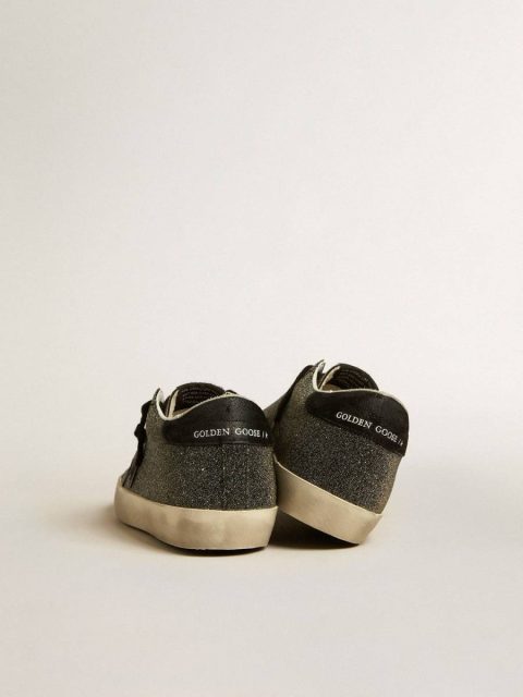 Super-Star Golden Goose Women’s Super-Star In Black Swarovski Crystals With Black Suede Star Women - Image 4