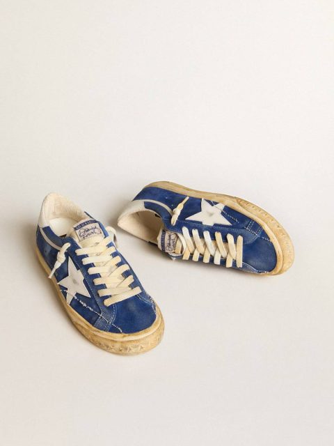 Super-Star In Blue Suede With White Leather Star And Heel Tab Super-Star Golden Goose Men - Image 2