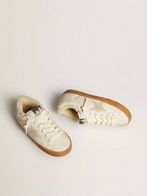 Super-Star In White Nappa With Suede Star And Shearling Lining Golden Goose Super-Star Women - Image 2