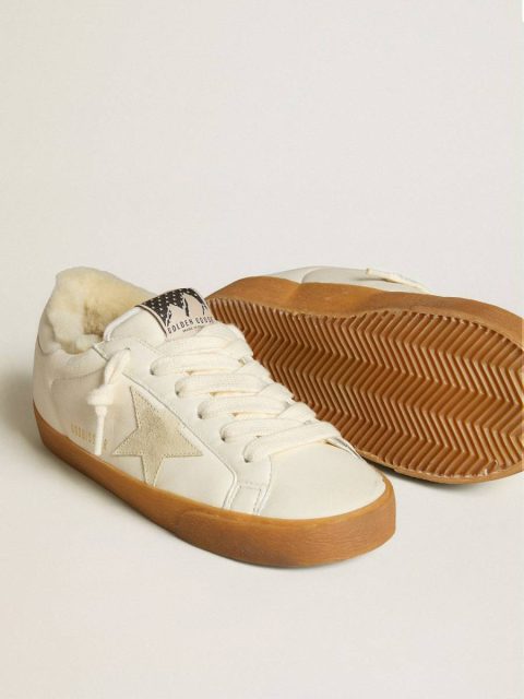 Super-Star In White Nappa With Suede Star And Shearling Lining Golden Goose Super-Star Women - Image 3