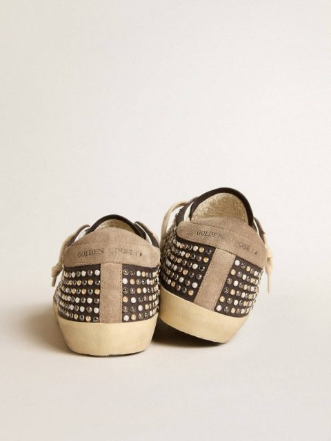 Super-Star Ltd In Gray Nubuck With Swarovski Pearls And Suede Star Super-Star Women Golden Goose - Image 4