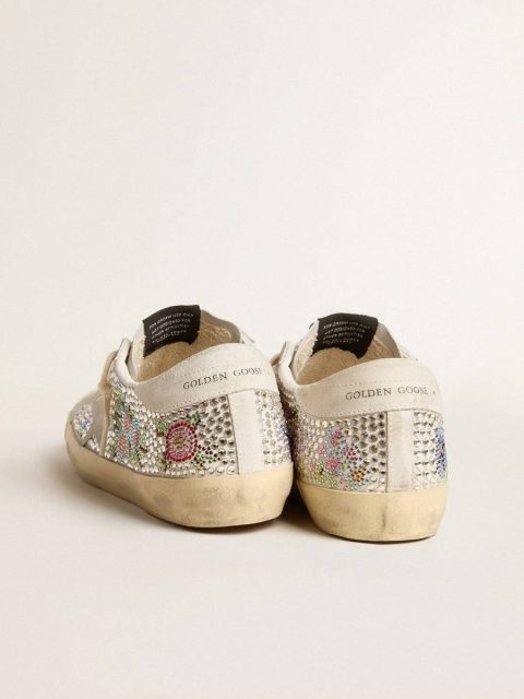 Super-Star Ltd In Swarovski Crystals With Suede Star And Heel Tab Golden Goose Women Super-Star - Image 4