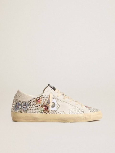 Super-Star Ltd In Swarovski Crystals With Suede Star And Heel Tab Golden Goose Women Super-Star