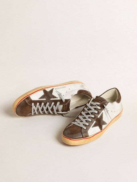Super-Star Men Golden Goose Men's Super-Star Ltd With Brown Suede Star And Heel Tab - Image 2