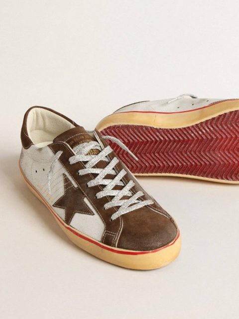 Super-Star Men Golden Goose Men's Super-Star Ltd With Brown Suede Star And Heel Tab - Image 4