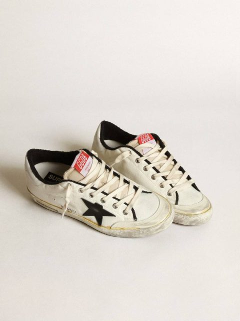 Super-Star Men's Super-Star Ltd In Beige Canvas With Black Star Men Golden Goose - Image 2