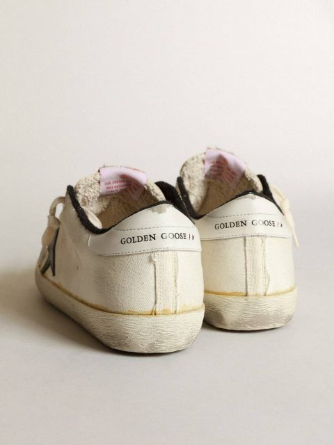 Super-Star Men's Super-Star Ltd In Beige Canvas With Black Star Men Golden Goose - Image 4
