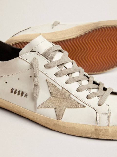 Super-Star Men's Super-Star With Black Heel Tab And Metal Stud Lettering Golden Goose Men - Image 4