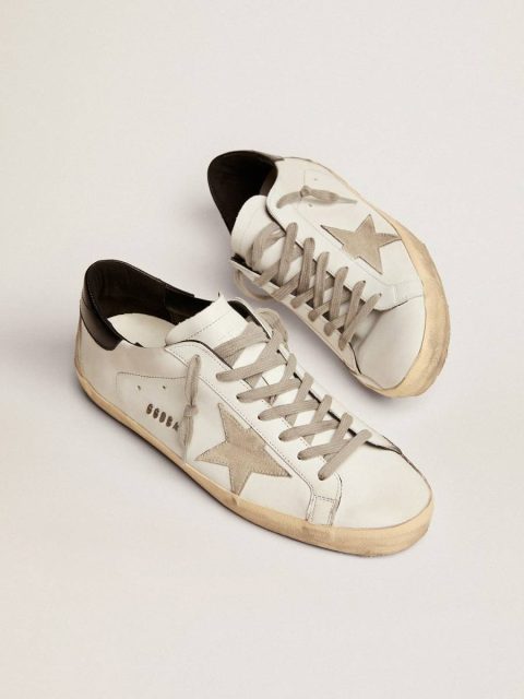 Super-Star Men's Super-Star With Black Heel Tab And Metal Stud Lettering Golden Goose Men - Image 5