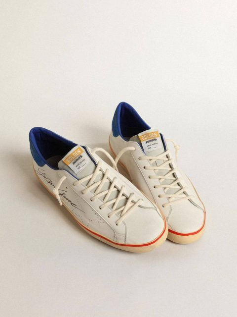 Super-Star Men’s Super-Star With Perforated Star And Blue Suede Heel Tab Golden Goose Men - Image 2
