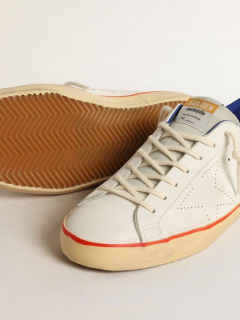Super-Star Men’s Super-Star With Perforated Star And Blue Suede Heel Tab Golden Goose Men - Image 3
