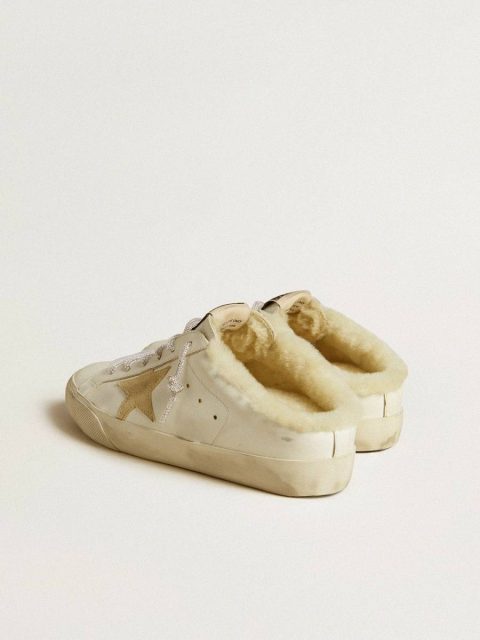Super-Star Sabot Golden Goose Women’s Super-Star Sabots With Gold Suede Star And Shearling Lining Women - Image 4