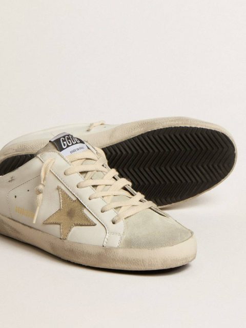 Super-Star Sabots With Platinum Star And Ice-Gray Suede Tongue Super-Star Sabot Golden Goose Women White - Image 3