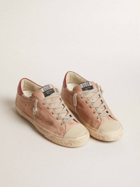 Super-Star Super-Star Ltd In Pink Nubuck With Perforated Star And Leather Heel Tab Golden Goose Women - Image 2