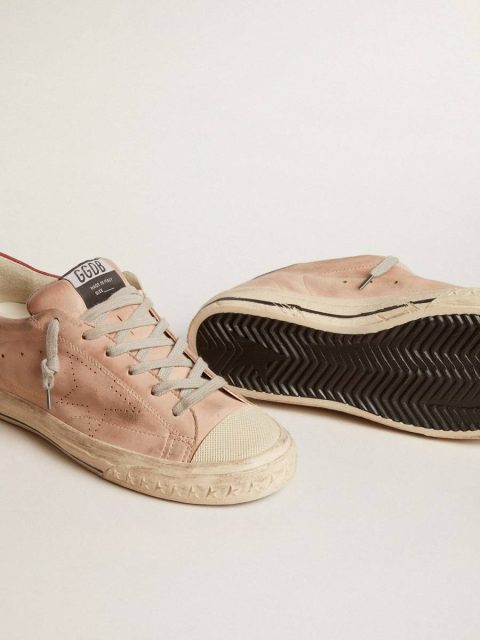 Super-Star Super-Star Ltd In Pink Nubuck With Perforated Star And Leather Heel Tab Golden Goose Women - Image 3