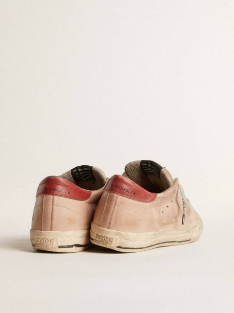 Super-Star Super-Star Ltd In Pink Nubuck With Perforated Star And Leather Heel Tab Golden Goose Women - Image 4